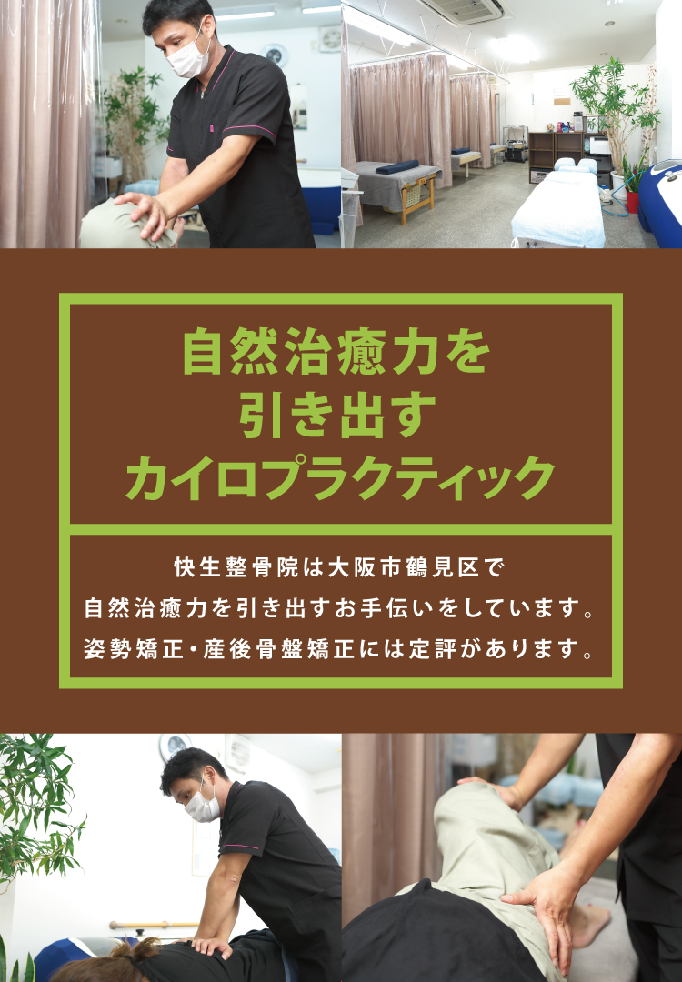 大阪市鶴見区で姿勢矯正 産後骨盤矯正なら快生整骨院へ 大阪市鶴見区で身体の不調 痛みでお悩みならレントゲン分析まで出来る本格的な技術の 快生整骨院へ 姿勢矯正 産後骨盤矯正には定評があります